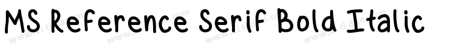 MS Reference Serif Bold Italic字体转换